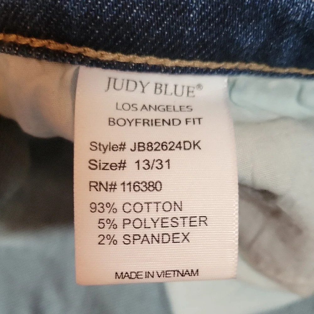 Judy Blue High Rise Boyfriend Denim Jeans Size 31 - Picture 6 of 9